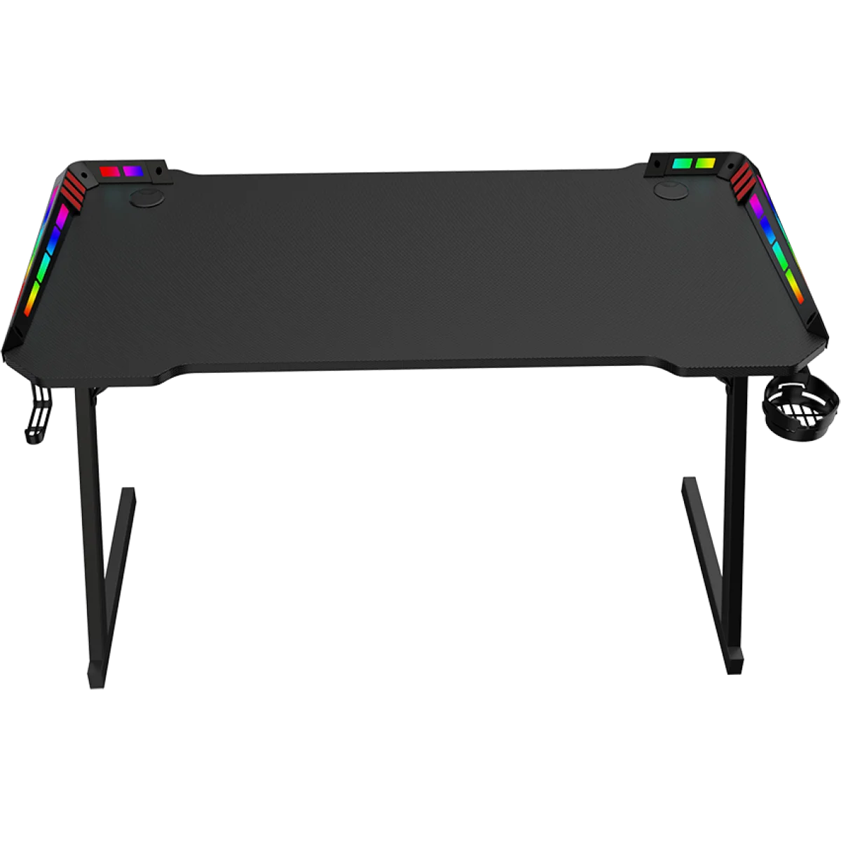 مكتب ألعاب XTRIKE ME DK-05 RGB 110 سم أسود - Thumbnail 4