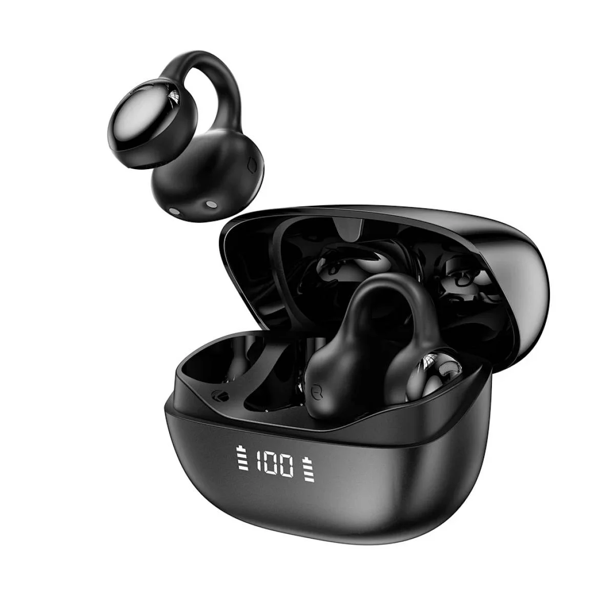 WIWU Ai302 Wireless AI Translation Open-Ear Earbuds, IPX4, 4-Mic ENC, Type-C, 60H, Black - Thumbnail 5