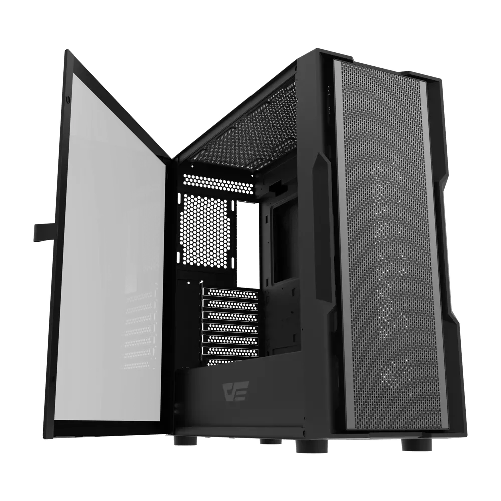 كيس كمبيوتر DarkFlash DK431 E-ATX أسود مع 4 مراوح ARGB مركبة مسبقاً - Image 4