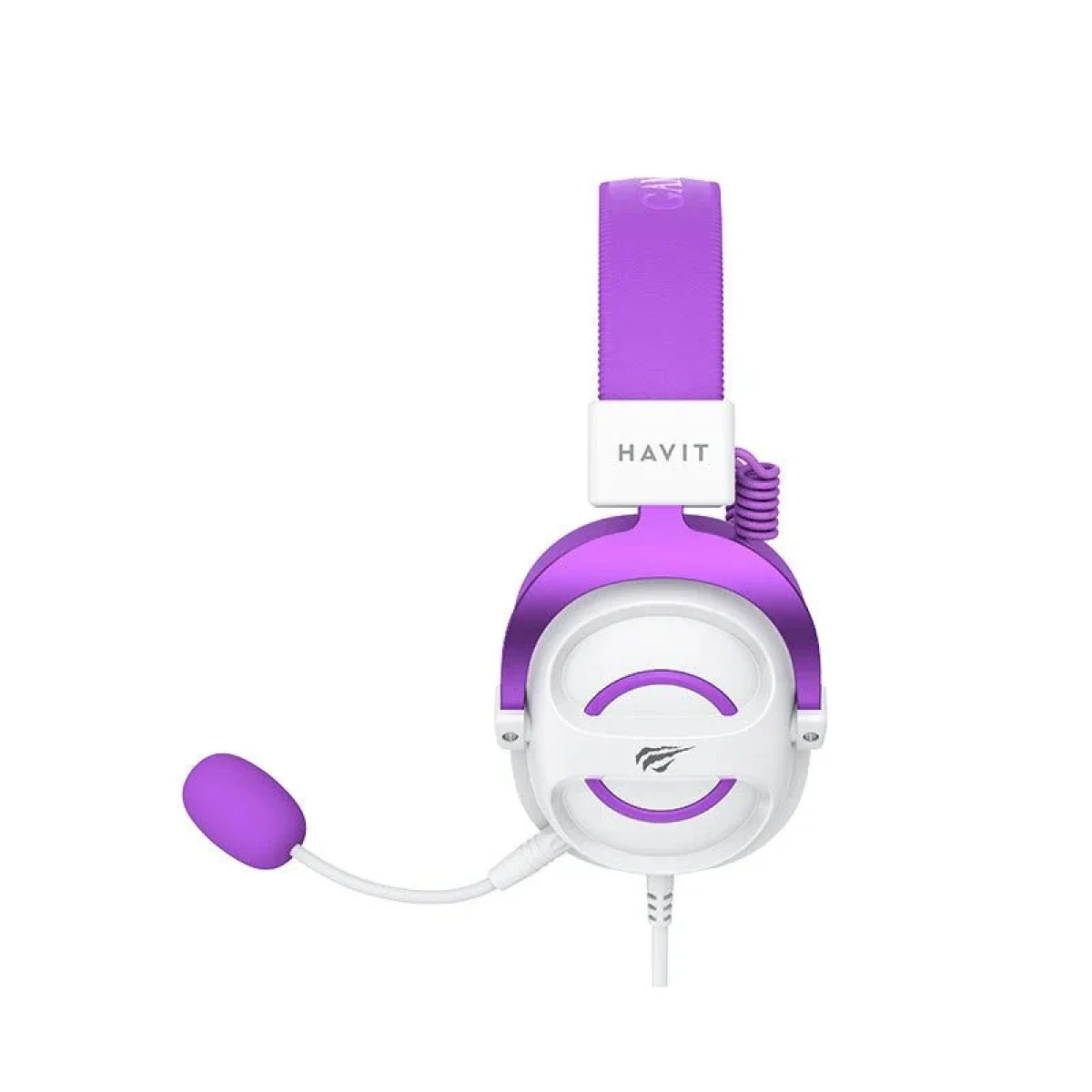 HAVIT H2002D GAMENOTE Wired Gaming Headphones with 53mm Drivers - White & Purple - Thumbnail 3