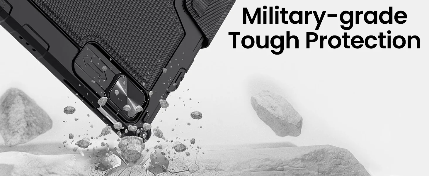 جراب Nillkin بلوحة مفاتيح قابلة للفصل لجهاز iPad Air 11 إنش (M3/M2) أسود - Thumbnail 11