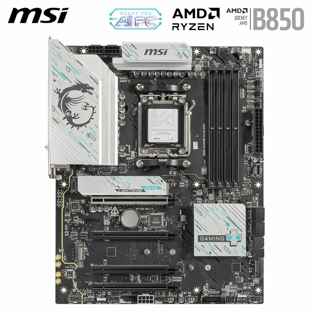 MSI B850 Gaming Plus WiFi AM5 ATX Motherboard - Image 2