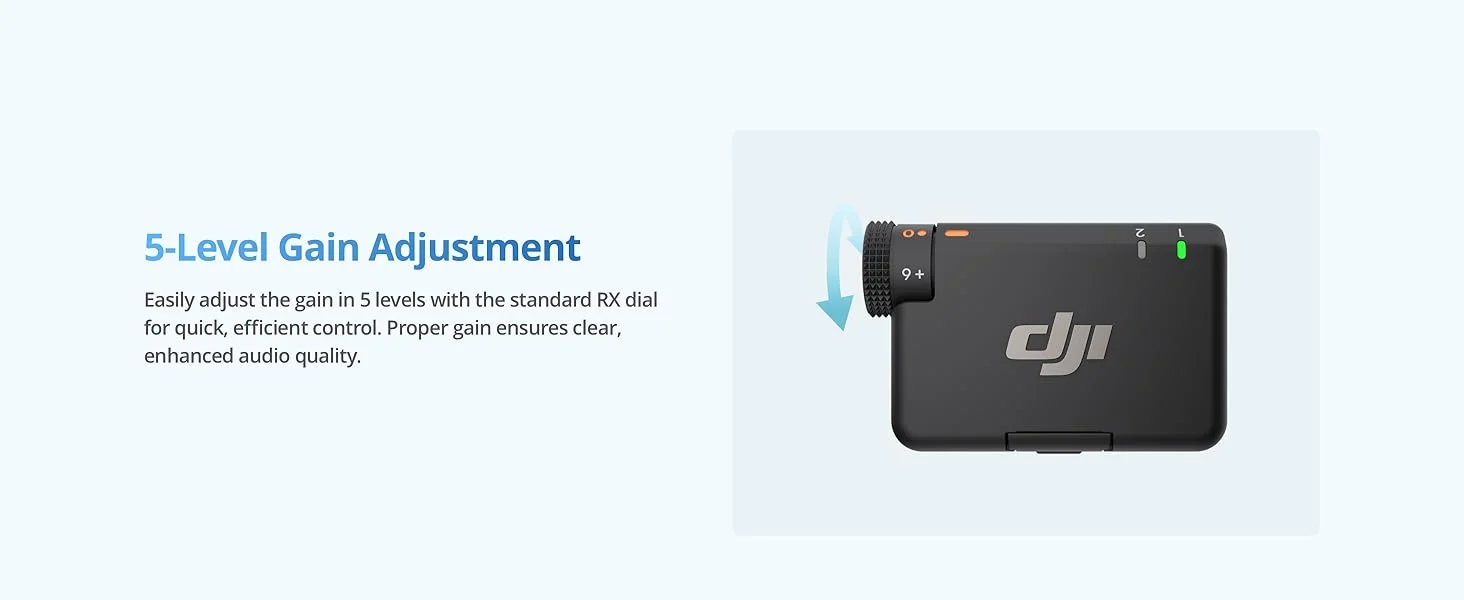 DJI Mic Mini 2 Wireless Lavalier Microphone Kit with 2 TX, Mobile RX & Charging Case, 90h Battery - Thumbnail 14