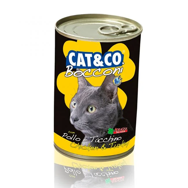 طعام قطط Cat And Co بنكهة اللحم 405 غ