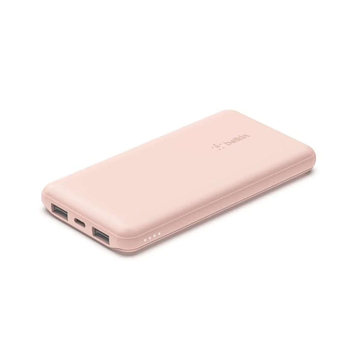 Belkin BoostCharge 3-Port 10000mAh Power Bank with USB-C and 2 USB-A Ports, 15W, Pink - Image 3