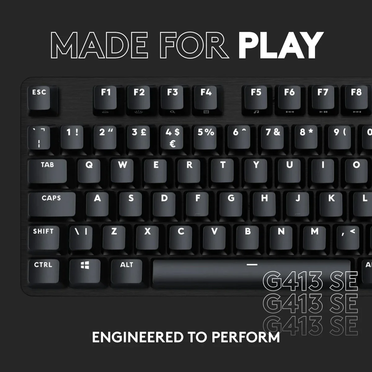 كيبورد ألعاب Logitech G413 SE ميكانيكي كامل الحجم بإضاءة LED بيضاء - Thumbnail 8