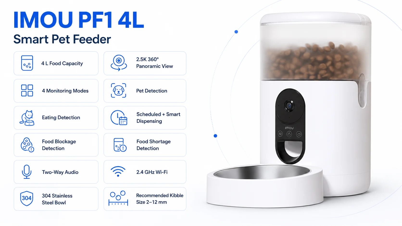 IMOU PF1 4L Smart Pet Feeder with 2.5K 360° Camera - Thumbnail 10