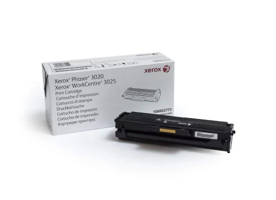 خرطوشة تونر Xerox 106R02773 أصلية سوداء لطابعات Phaser 3020/3025 - Thumbnail 2