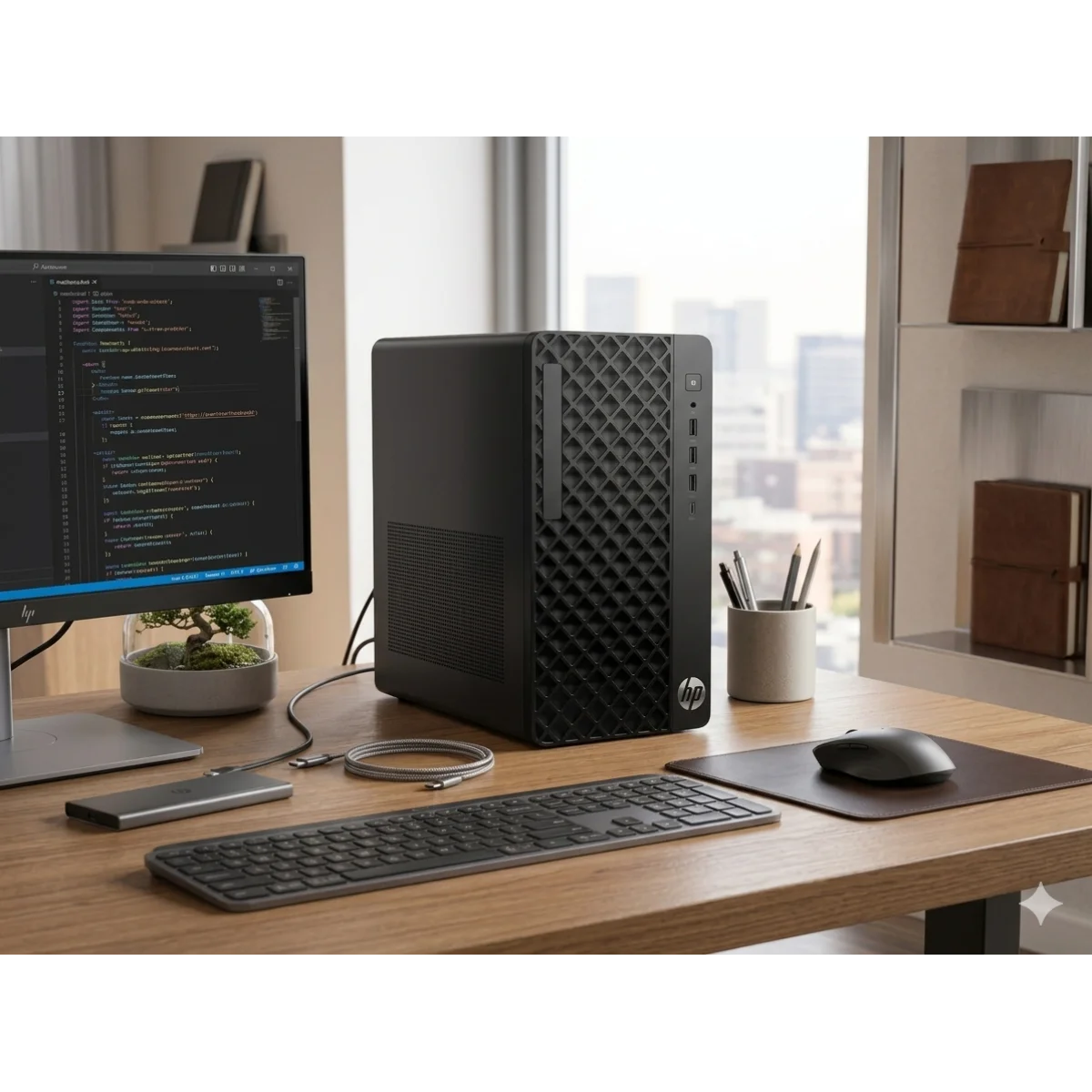 كمبيوتر مكتبي HP ProDesk 2 Tower G1i E بمعالج Intel Core i7-14700 وذاكرة 8GB DDR5 وSSD 512GB وWi-Fi 6 - Image 2