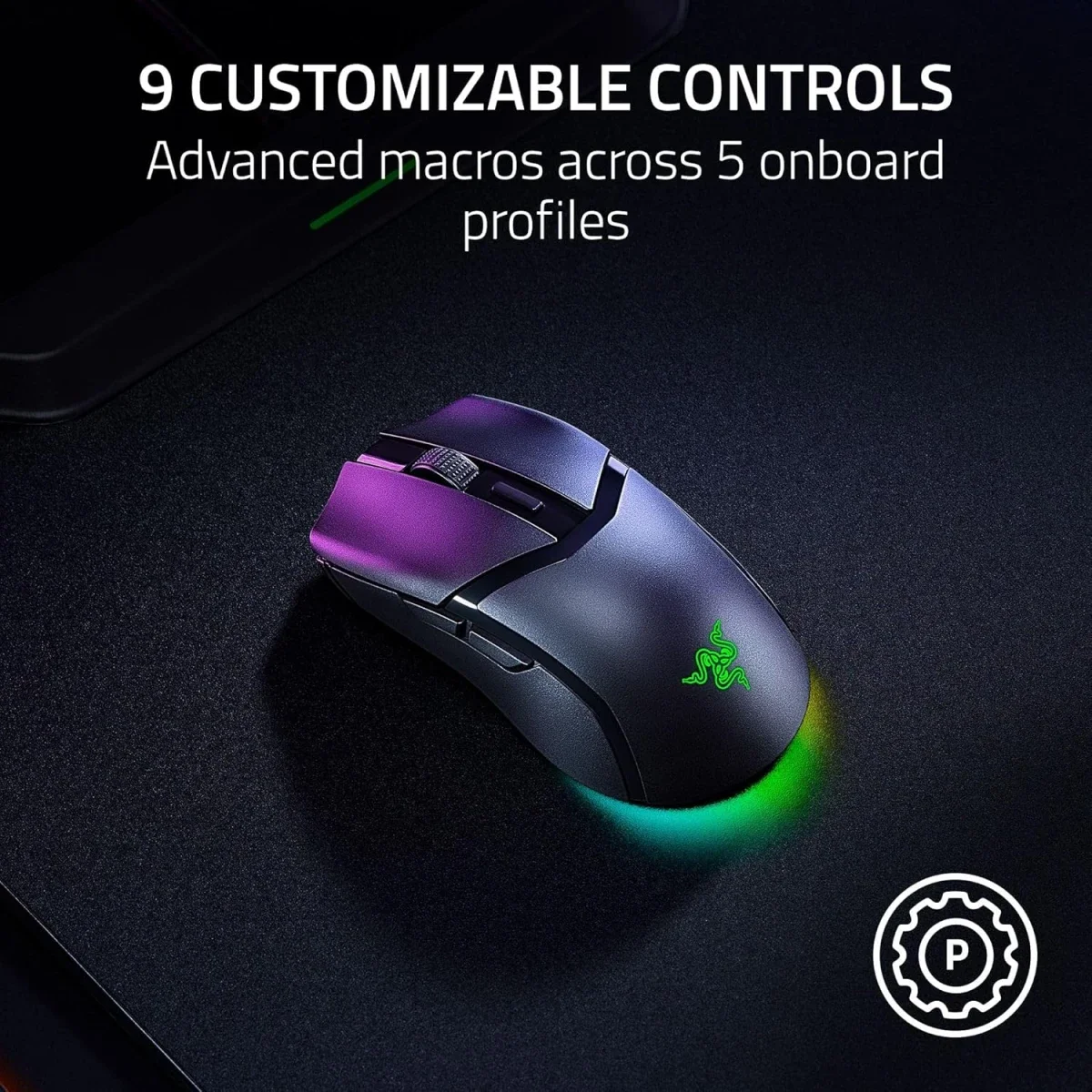 ماوس ألعاب Razer Cobra HyperSpeed لاسلكي بمستشعر 26000 DPI - Thumbnail 2