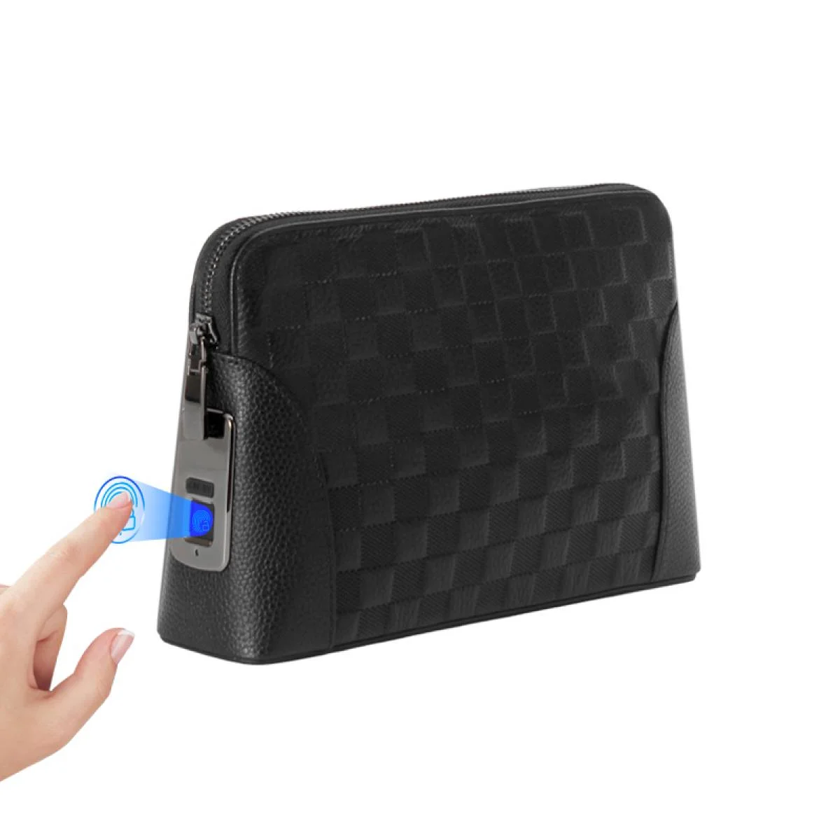 حقيبة كلتش STECH FL-V2413 ذكية ببصمة الإصبع، أسود
