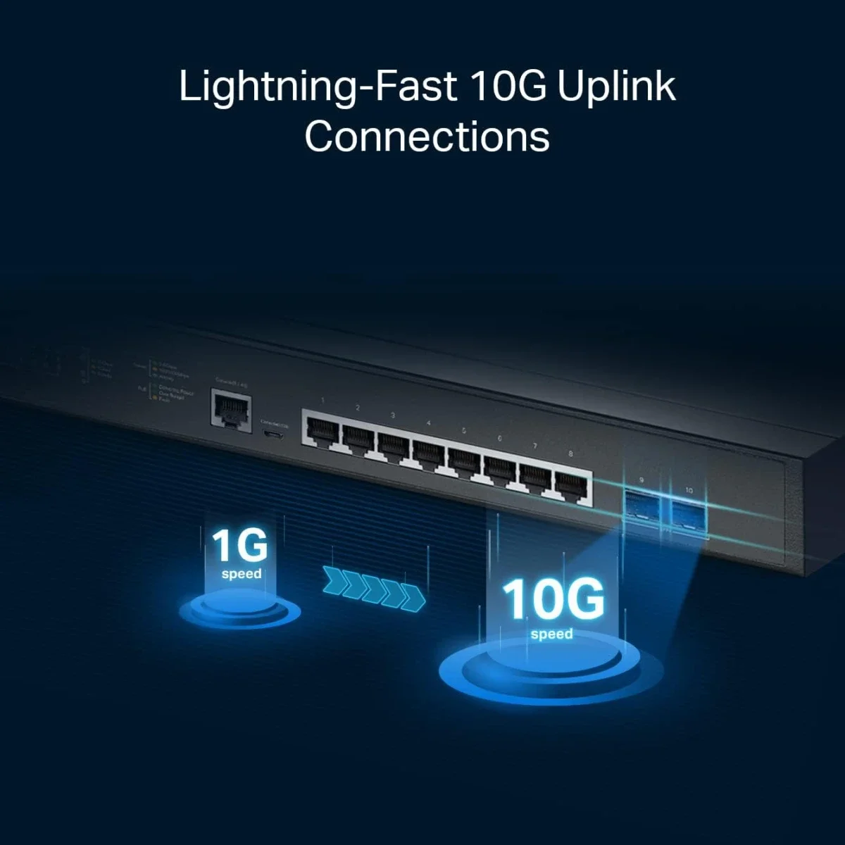 سويتش TP-LINK TL-SG3210XHP-M2 جيت ستريم 8 منافذ 2.5G L2+ مُدار مع PoE+ ومنفذي 10G SFP+ - Image 4