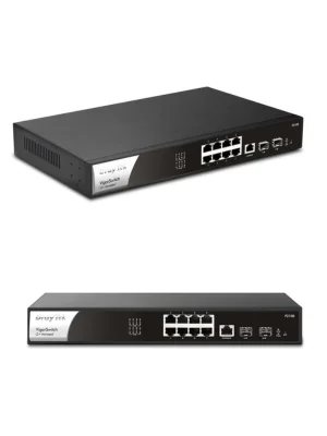 سويتش شبكة DrayTek VigorSwitch P2100 8 منافذ جيجابت PoE+ Layer 2+ مُدار مع منفذي SFP Uplink - Image 6