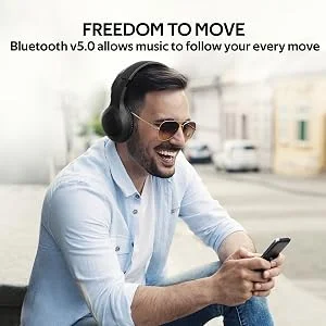 Promate LaBoca Wired & Wireless Bluetooth 5.0 Headphones with Deep Bass, MicroSD Playback, Built-In Mic and 5H Playtime - Black - Thumbnail 11