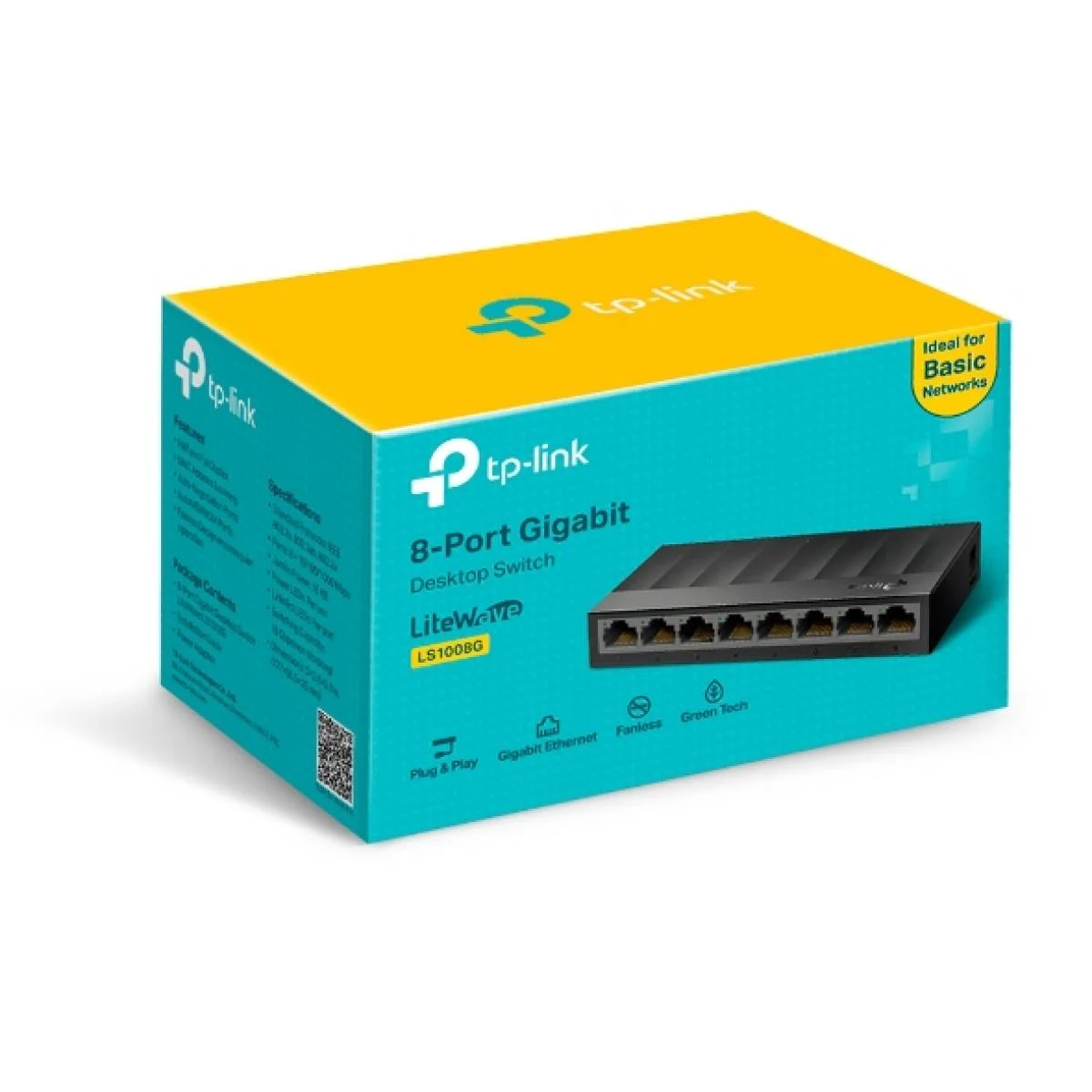 TP-LINK LS1008G 8-Port 10/100/1000Mbps Desktop Network Switch