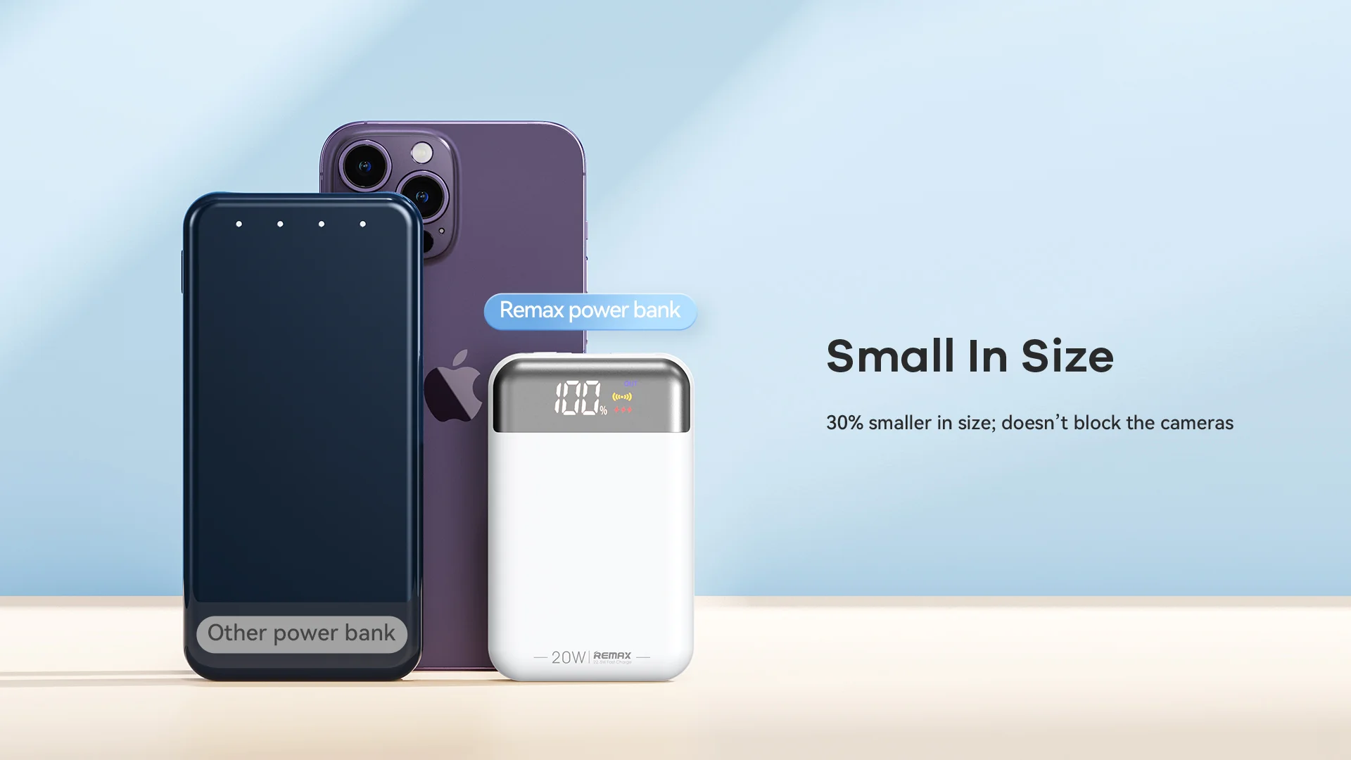 باور بانك لاسلكي Remax RPP-539 Potent Series بسعة 10000mAh وشاشة ملونة، 20 واط + 22.5 واط - Thumbnail 5