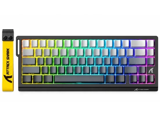 كيبورد ألعاب ATTACK SHARK X68 HE مغناطيسي سلكي 65% مون نايت