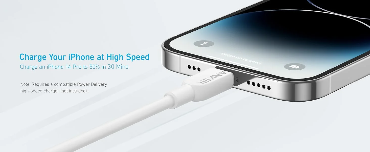 Anker USB-C to Lightning Cable 90CM MFi Certified for iPhone 14 Series White - Image 8