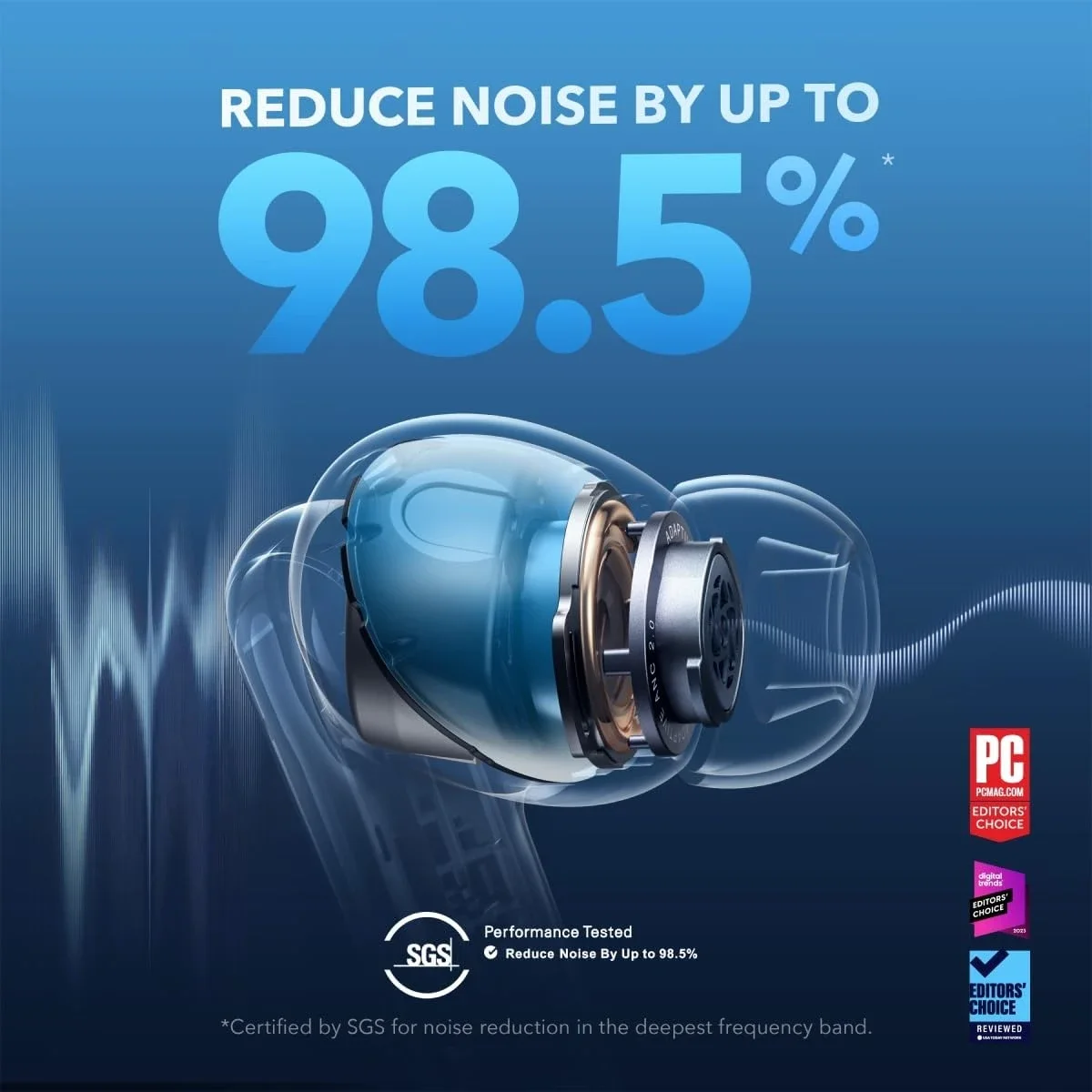 Anker Soundcore Liberty 4 NC Wireless Earbuds with Adaptive ANC, Hi-Res Sound, 50H Battery - Black - Thumbnail 4