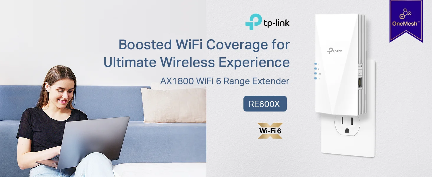 مقوي شبكة TP-LINK RE600X Wi‑Fi 6 AX1800 مع منفذ جيجابت - Image 5