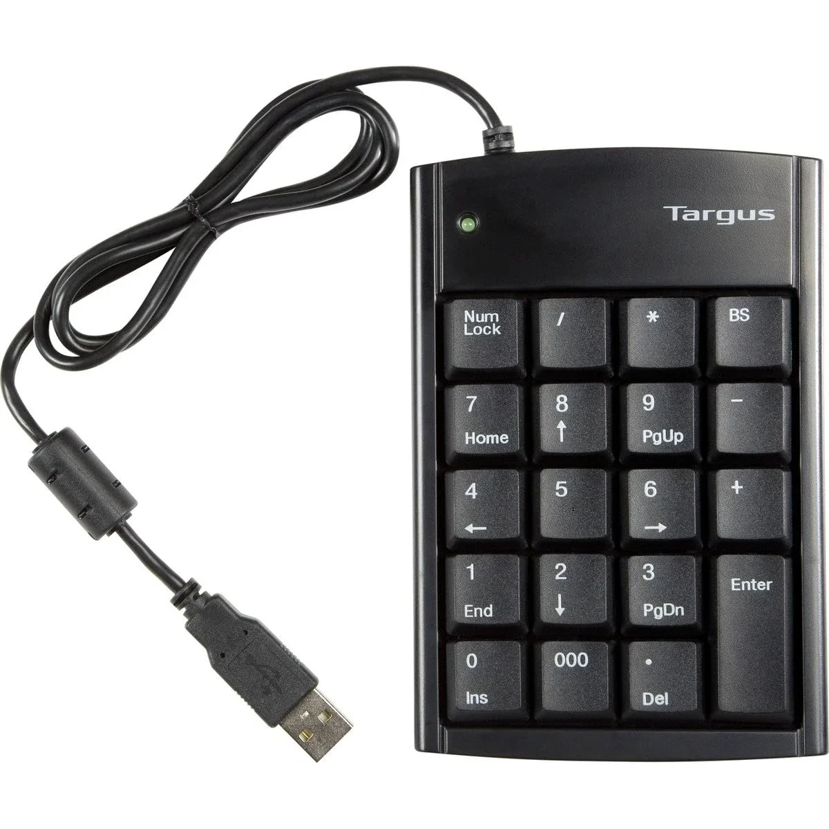 لوحة مفاتيح رقمية Targus Ultra Mini USB سلكية بتوصيل فوري - أسود