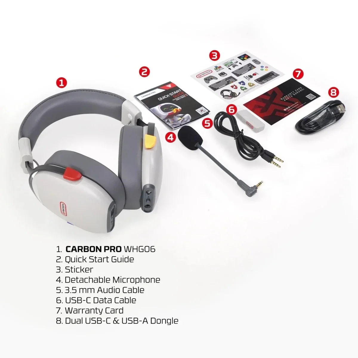 Fantech CARBON PRO WHG06 Multi-Platform Wireless Gaming Headset - Image 11