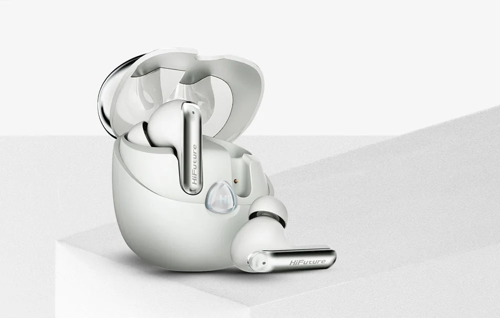 HiFuture Sonic AIR TWS Earbuds Bluetooth 5.3 ENC 25 Hours White - Thumbnail 4