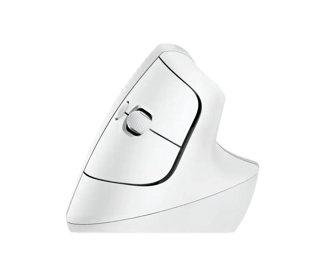 ماوس لاسلكي عمودي مريح Logitech Lift باللون الأبيض - Image 2