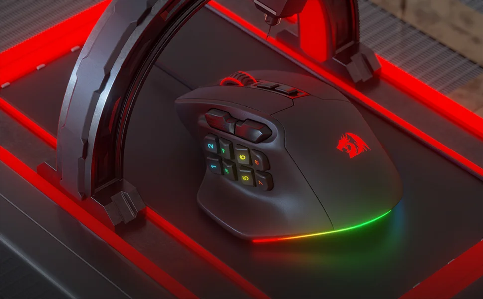Redragon M811 Aatrox MMO Gaming Mouse, Wired RGB, 15 Programmable Buttons - Thumbnail 13