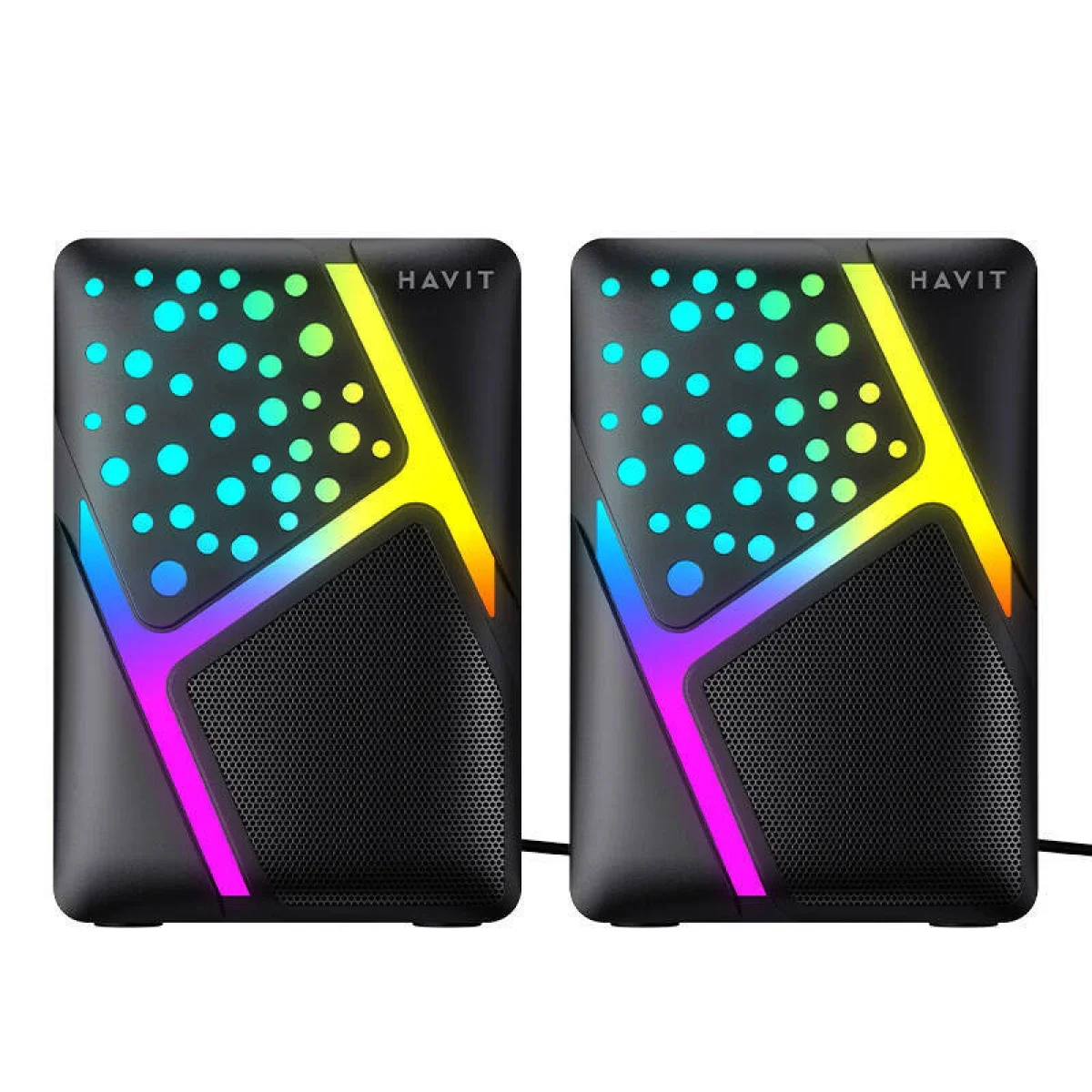 HAVIT HV-SK763 2.0 RGB USB Wired Speaker Black - Thumbnail 2