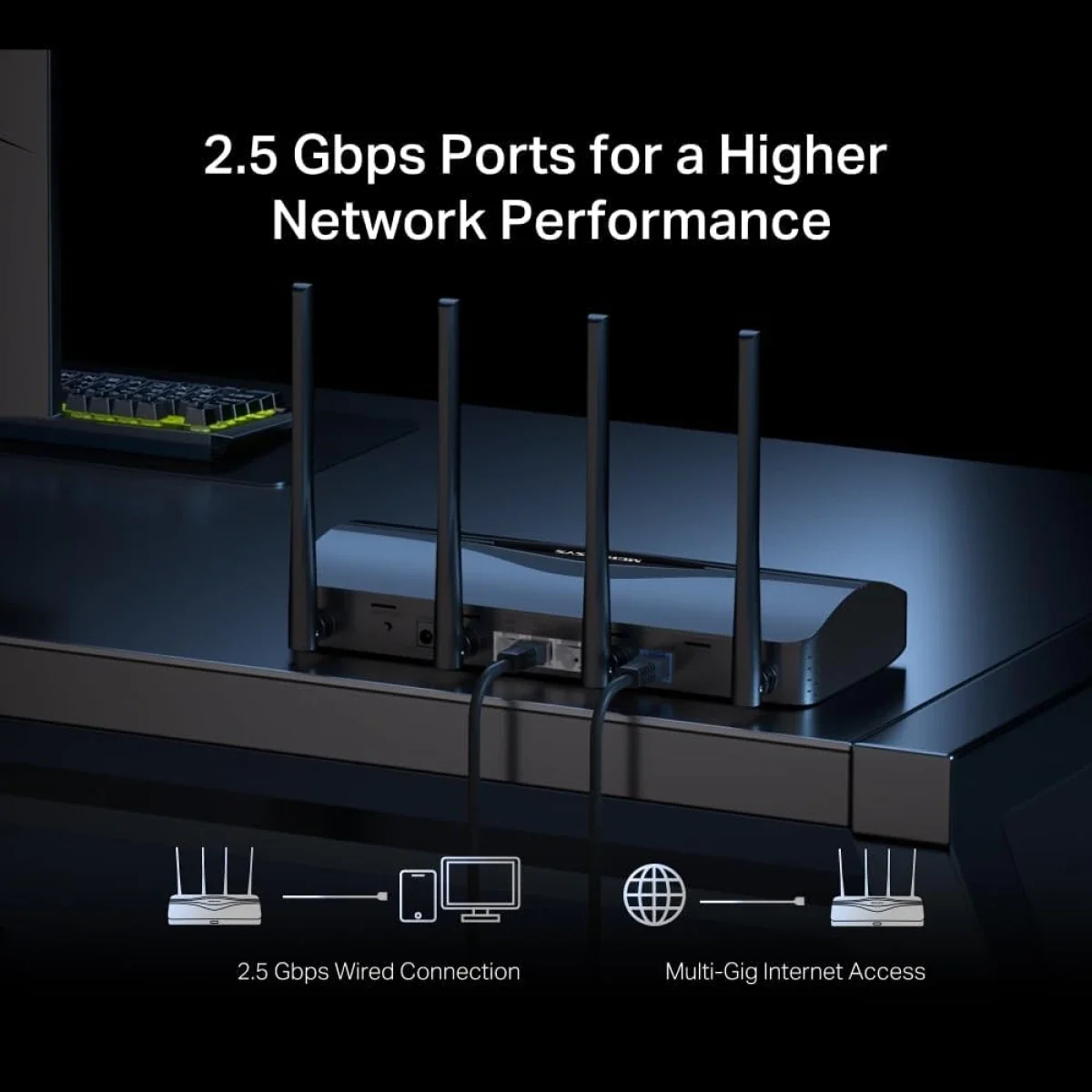 MERCUSYS MR27BE BE3600 Dual-Band Wi-Fi 7 Router with 2x 2.5 Gbps Ports - Image 6