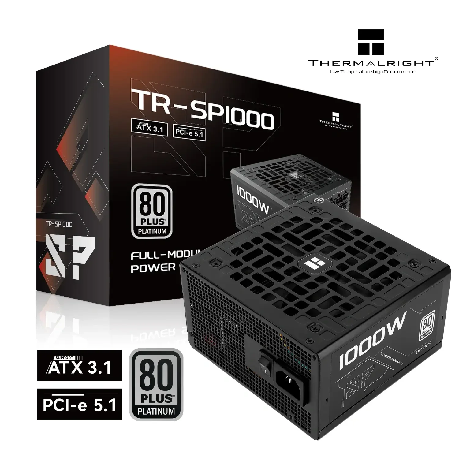 مزود طاقة Thermalright TR-SP1000 بقدرة 1000 واط 80 PLUS Platinum معياري بالكامل