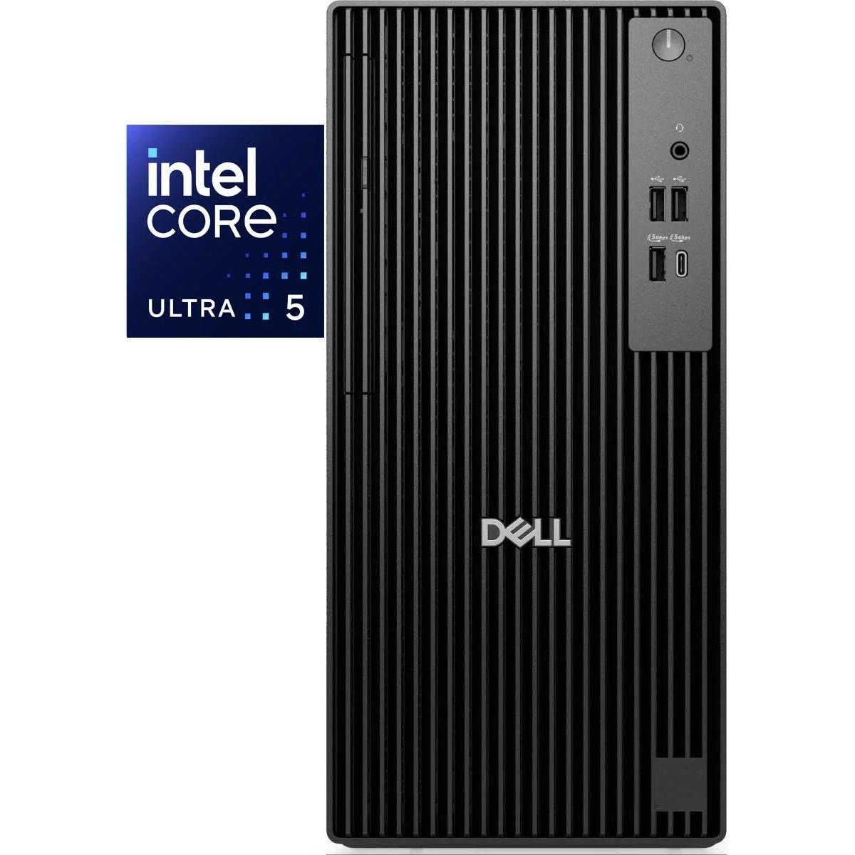 كمبيوتر مكتبي Dell Pro Tower QCT1250 بمعالج Intel Core Ultra 5 235 14 نواة وذاكرة 8GB وتخزين 512GB SSD لون أسود - Image 1
