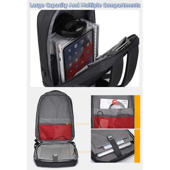Okade S2252 Hard Shell Business Travel Backpack with USB Port - Image 2