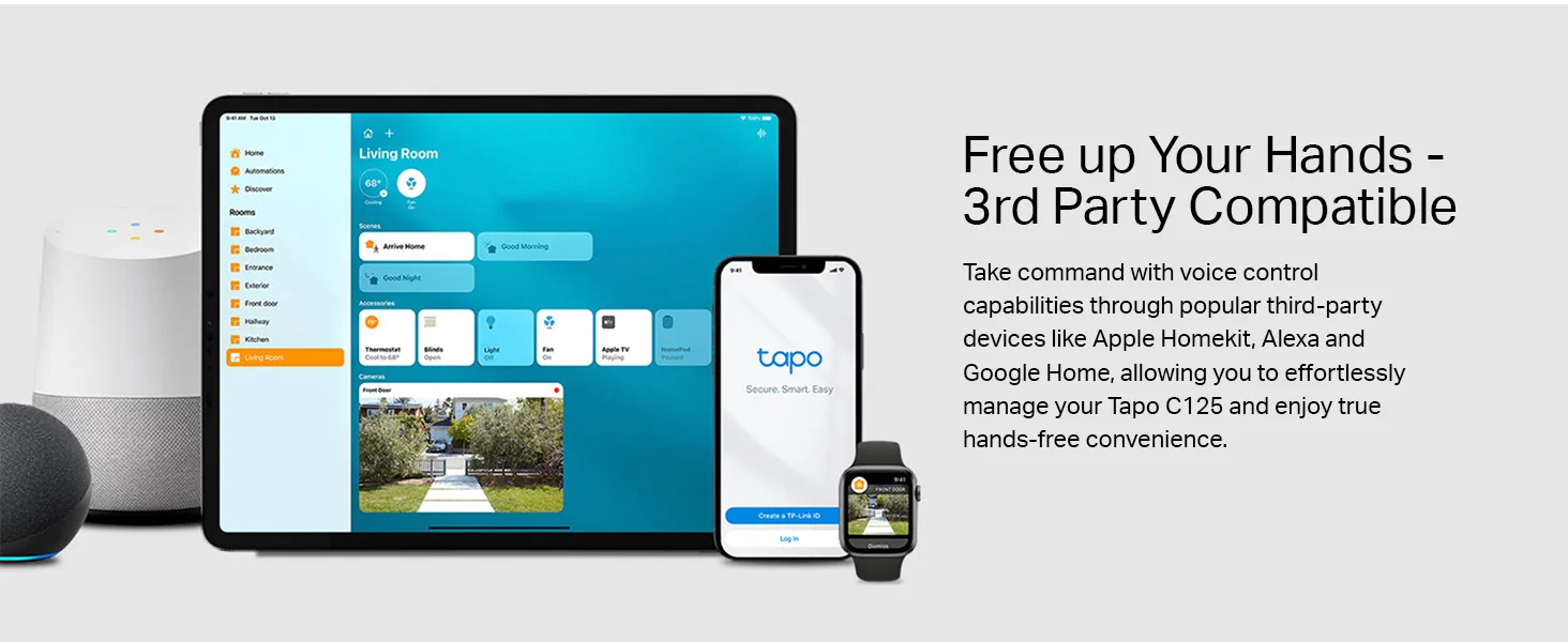 كاميرا مراقبة منزلية ذكية TP-LINK Tapo C125 بدقة 2K QHD مع زاوية 140° واتصال Wi‑Fi واكتشاف بالذكاء الاصطناعي وصوت ثنائي الاتجاه - Thumbnail 11