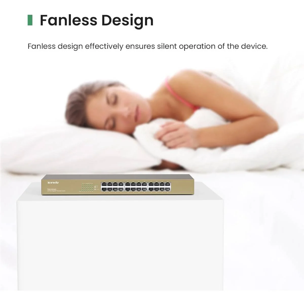 Tenda TEG1024G V9.0 24-Port Gigabit Ethernet Switch, 48Gbps, 10/100/1000 Base-T, AC Input - Image 5