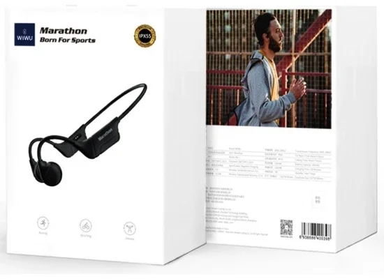 WIWU Marathon MA1 Wireless Bone Conduction Headphones Bluetooth 5.0 Black - Image 7