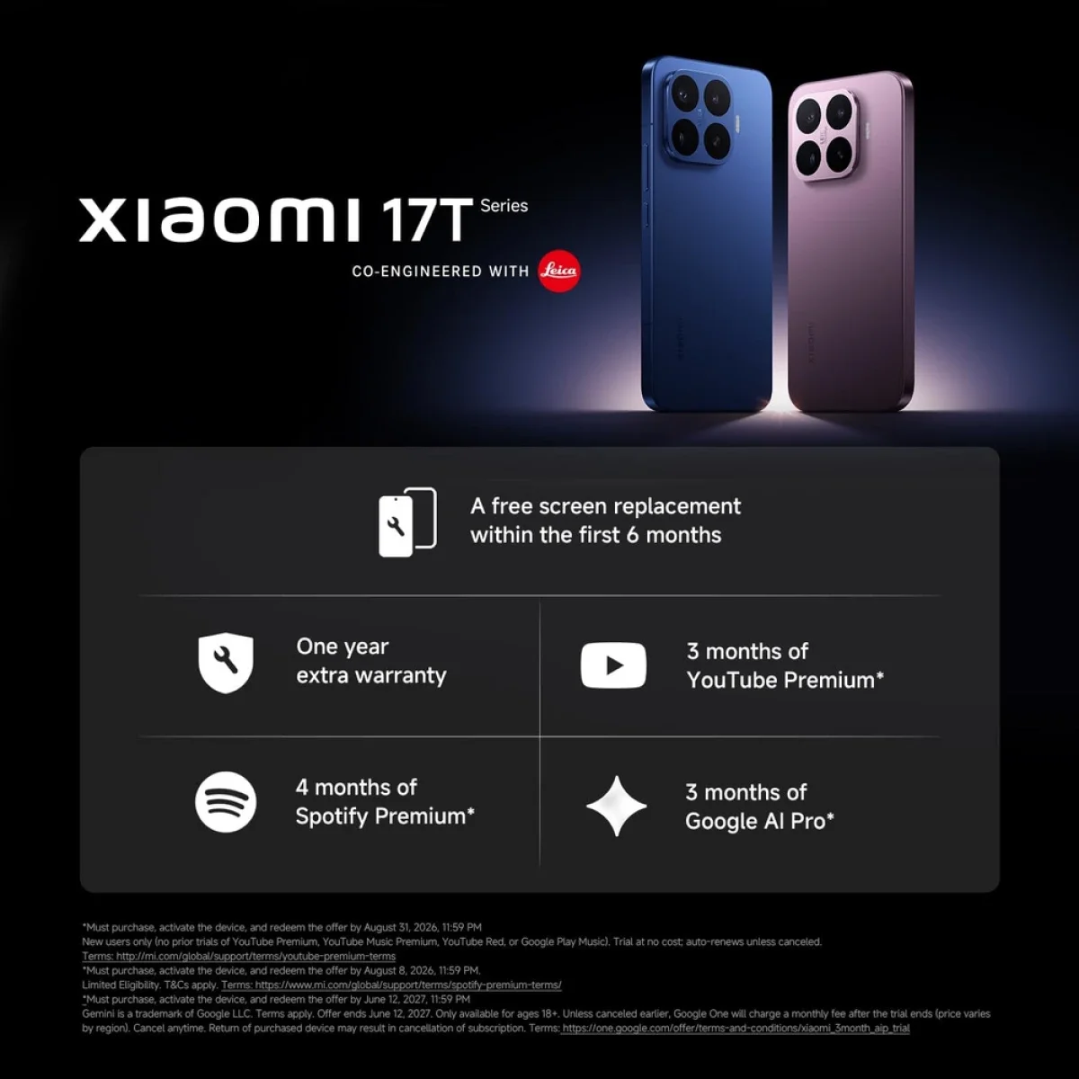 Xiaomi 17T Pro 5G 6.83-inch 144Hz AMOLED Smartphone 12GB RAM 512GB Deep Blue - Thumbnail 2
