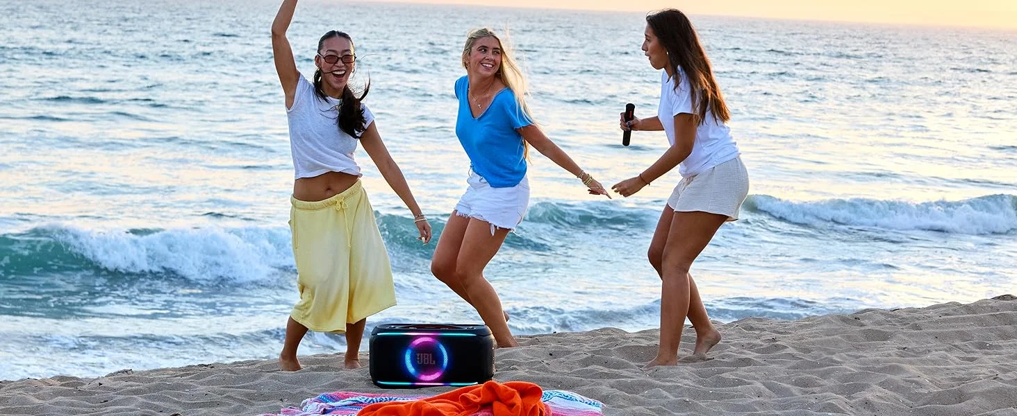 JBL PartyBox On-The-Go 2 Portable Party Speaker with Wireless Digital Microphone, Lightshow, 15-Hour Playtime, Black - Thumbnail 12