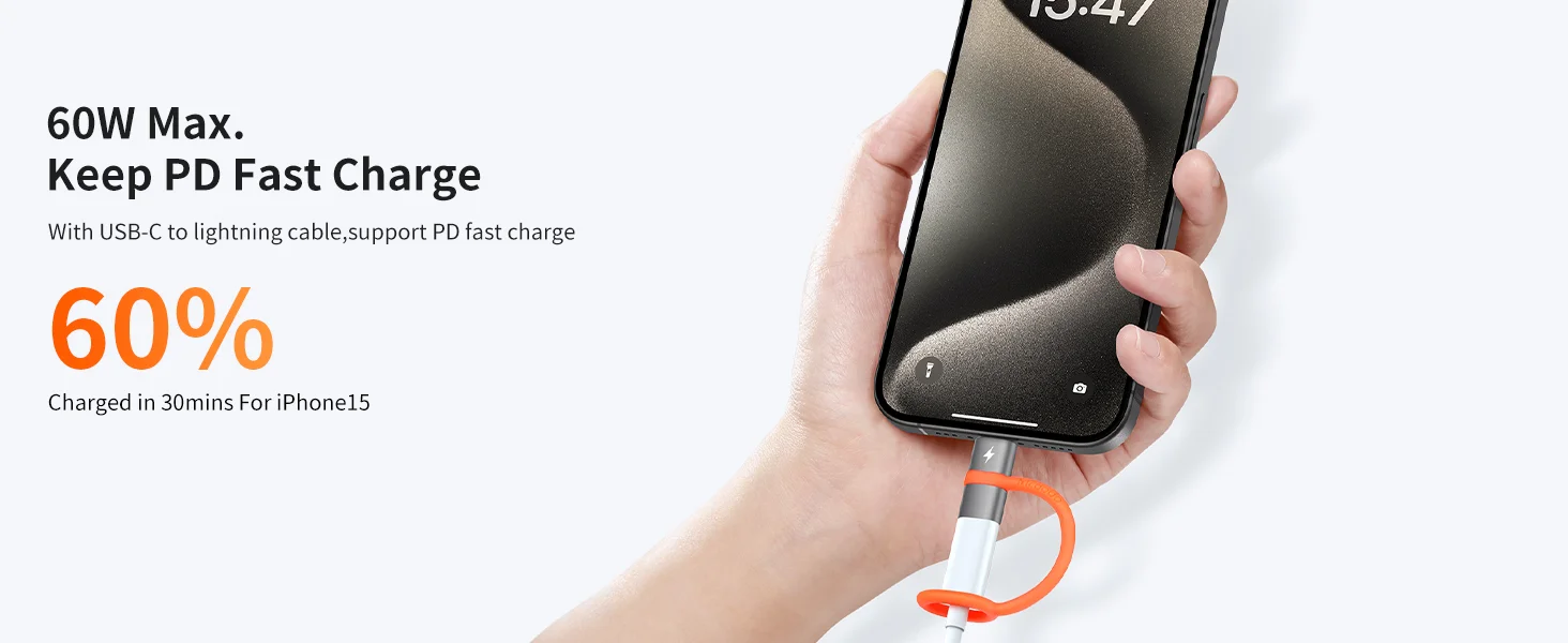 Mcdodo OT-5530 Lightning Female to USB-C Male Adapter 60W PD Fast Charging - Image 8