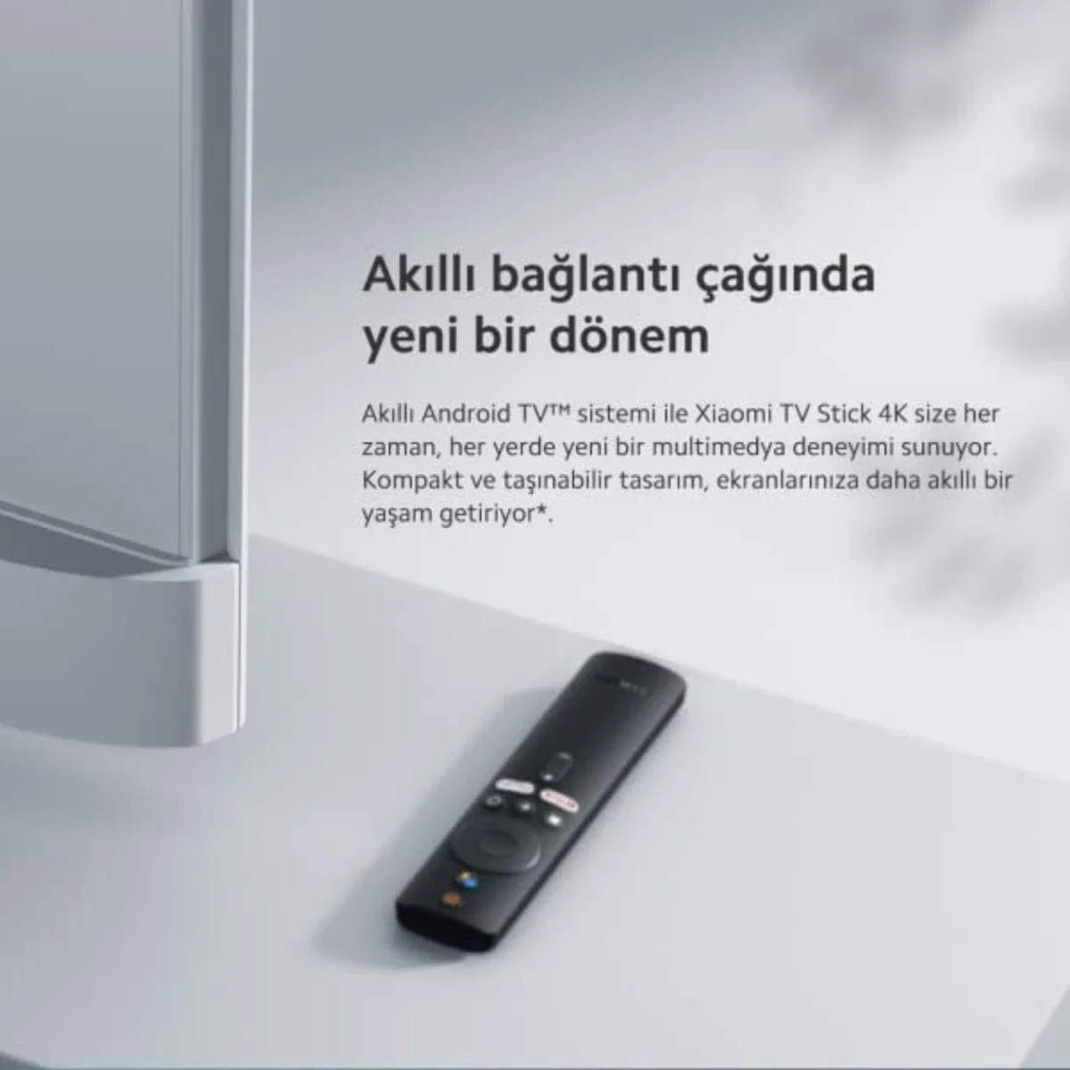 جهاز بث تلفزيون Xiaomi TV Stick 4K محمول بنظام Android عبر HDMI مع ريموت وChromecast وWi‑Fi وBluetooth، أسود - Image 2