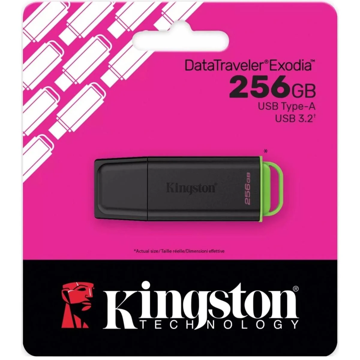 فلاش درايف Kingston DataTraveler Exodia بسعة 256GB وUSB 3.2 Gen 1 Type-A