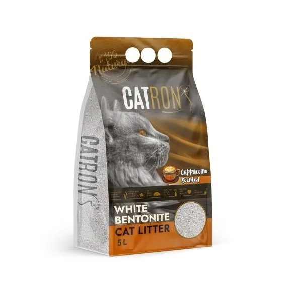 رمل قطط Catron بنتونيت برائحة الكابتشينو 5 لتر