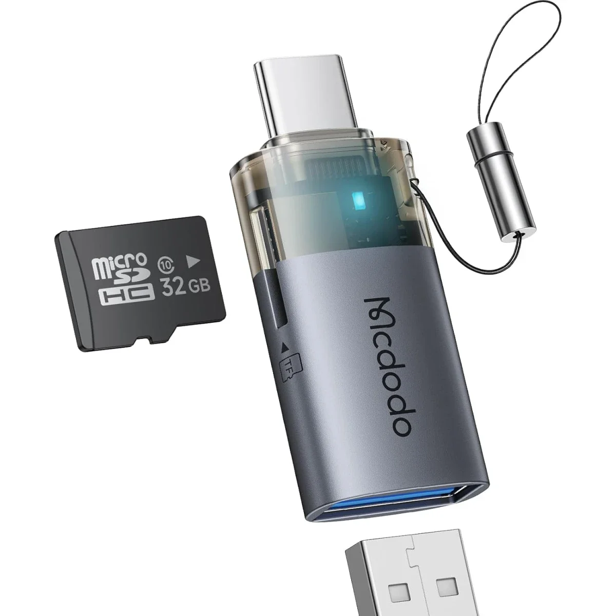 Mcdodo USB to USB-C OTG Adapter with Micro SD TF Card Reader