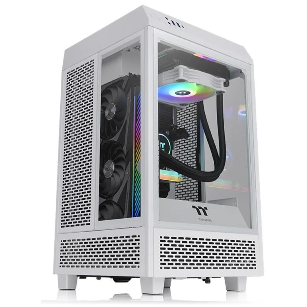 Thermaltake The Tower 100 Mini Tower Tempered Glass M-ITX Case White