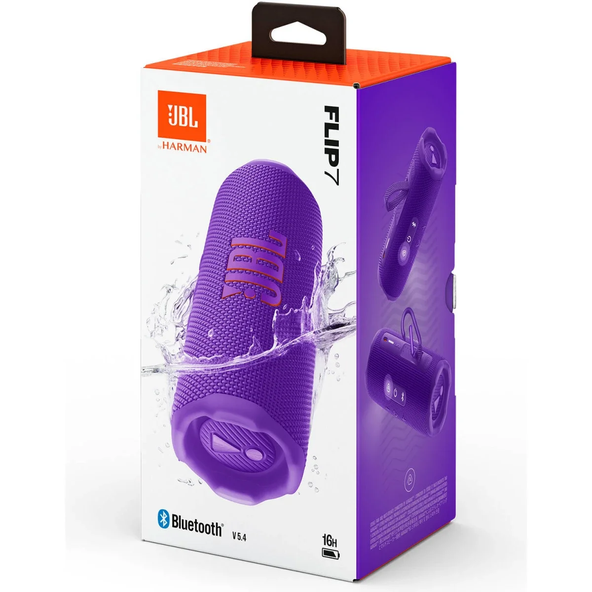 JBL Flip 7 Portable Bluetooth 5.4 Speaker, 16-Hour Playtime, Purple - Thumbnail 4