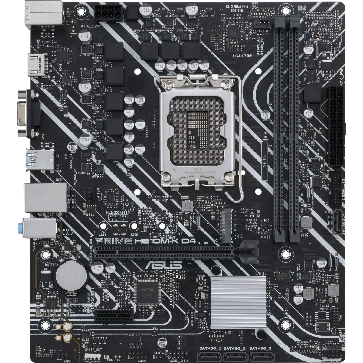 Asus PRIME H610M-K D4 Intel H610 Micro-ATX DDR4 Motherboard - Image 2
