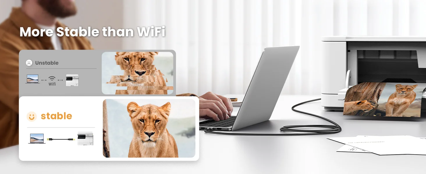 كابل طابعة Ugreen USB 2.0 من Type-A إلى Type-B عالي السرعة 1.5 متر - Thumbnail 6