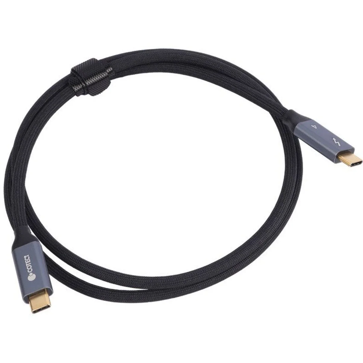 كابل Coteci 87304 Thunderbolt 4 من USB-C إلى USB-C بطول 1 متر بسرعة 40Gbps ودقة 8K أسود - Thumbnail 4