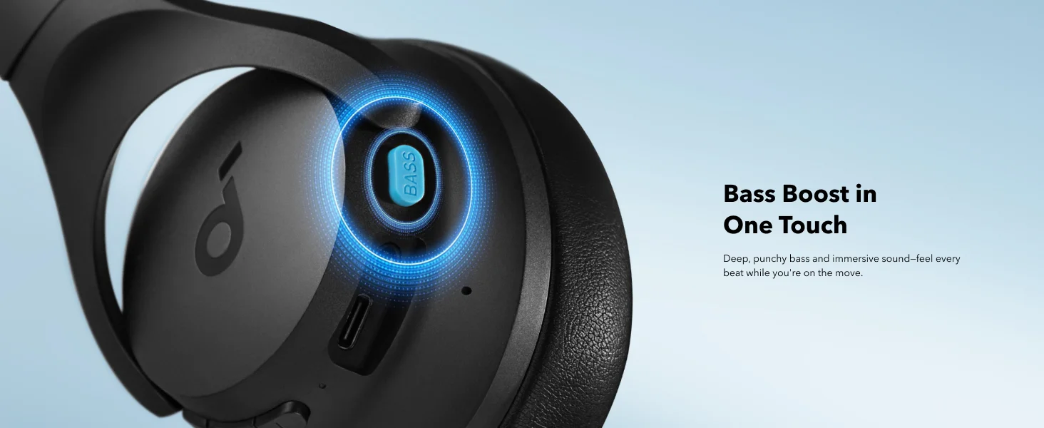 Anker Soundcore Q11i Wireless Over-Ear Bluetooth Headphones, White - Thumbnail 10